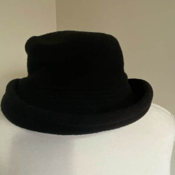 Eddie Bauer Mens Wool Blend Black Roll Rim Casual Hat - Picture 2 of 13